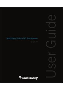 Blackberry Bold 9790 manual. Tablet Instructions.